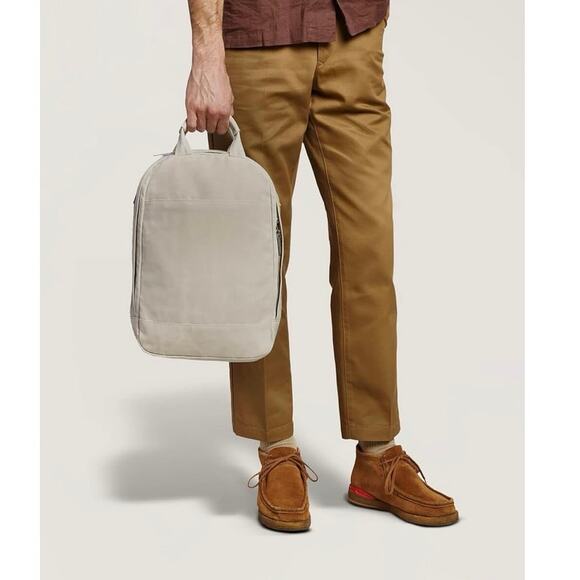 NWOT DAY OWL Unisex Recycled Backpack Pro Slim 14” Laptop Beige/Pink Canvas - Picture 4 of 15